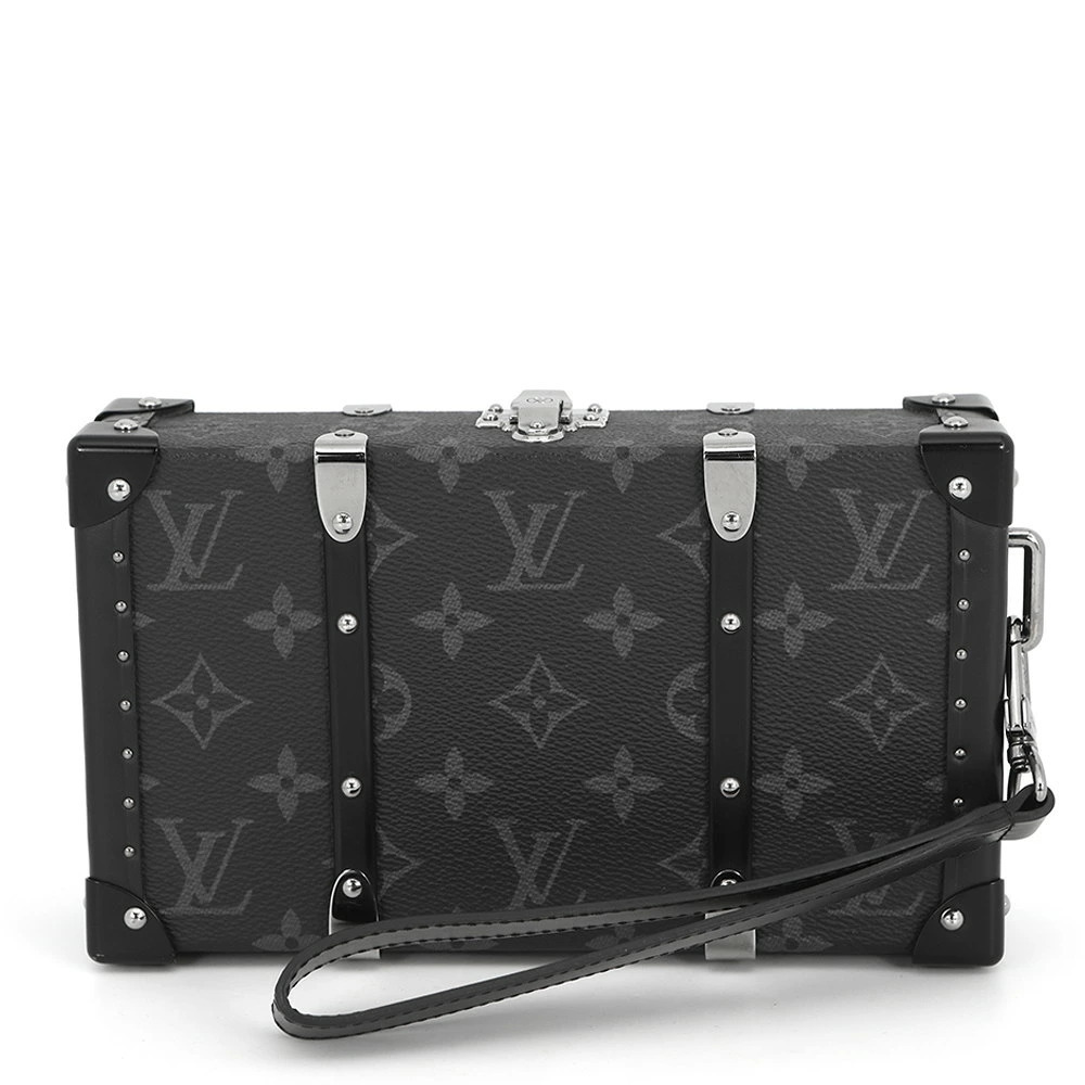Louis Vuitton Monogram Eclipse Black Wallet Trunk Clutch Bag Black